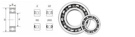 Rolamentos de esferas de ranhuras profundas para peças especiais de motocicletas Peças para automóveis P5 Ângulo de contacto 0